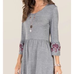 Francesca’s embroidered sleeve dress